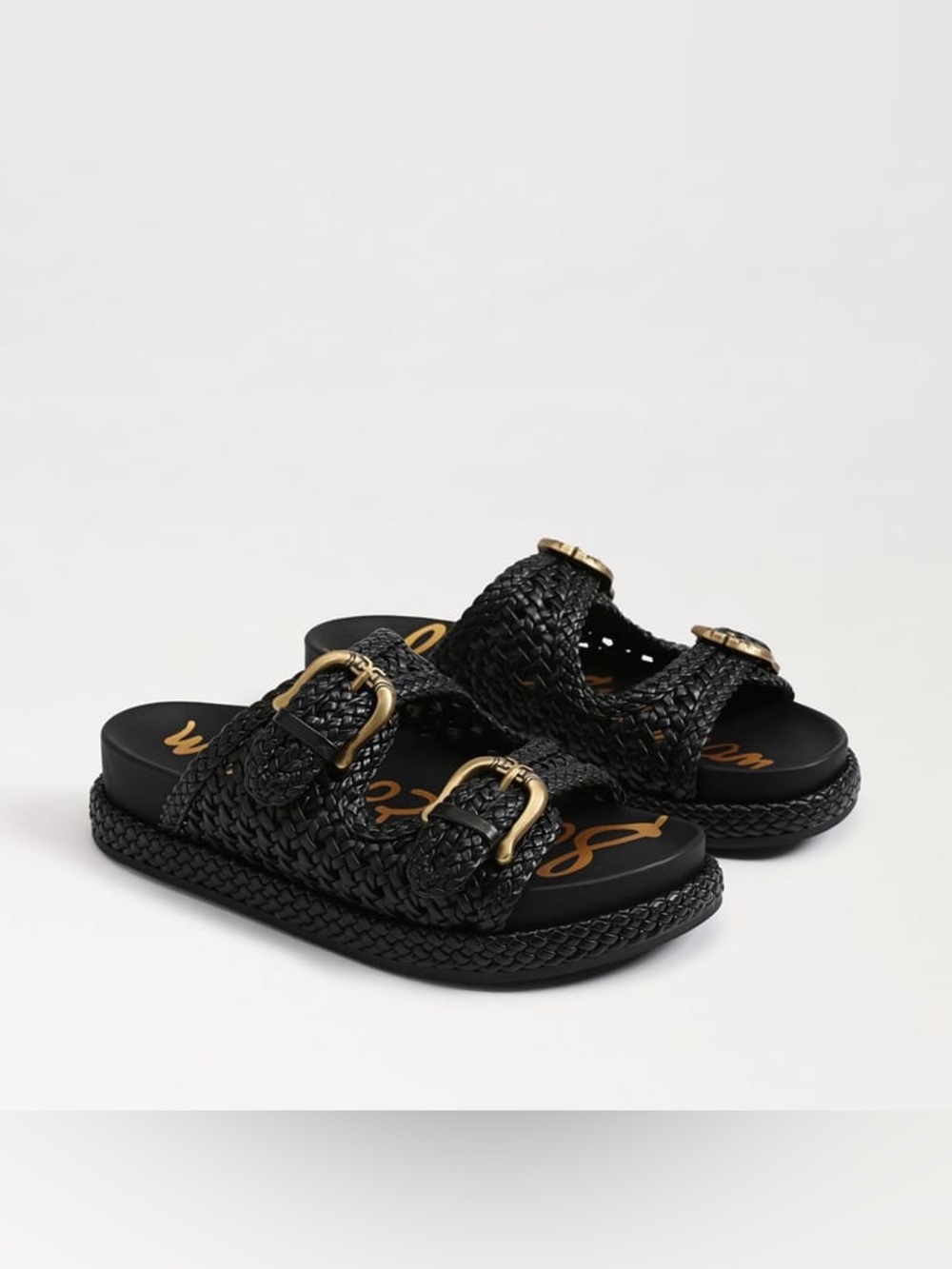 NWOB- Sam Edelman Reid Woven Double Buckle Platform Sandals